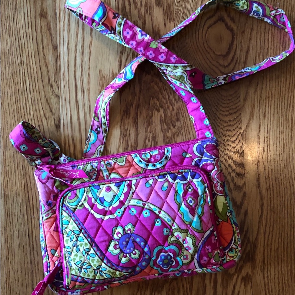 Vera Bradley Little Hipster Crossbody Pink Swirls
